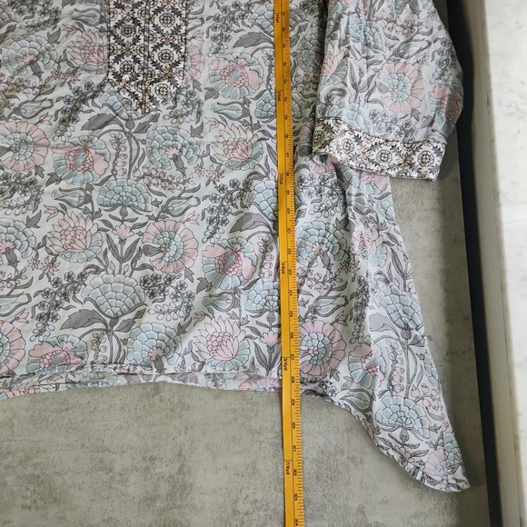 Exclusively For Signals Asymmetric Top Womens Plus 2X Floral Tapestry Bohemian - Picture 8 of 10